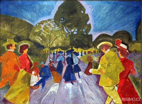 Bohumil Kubišta- Promenáda v Riegerských zahradách